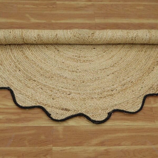 Handmade Beige Solid Jute Area Rug – Perfect for Entryways - Image 6