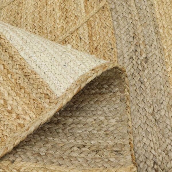 Handmade Natural Beige Rug- Dining Jute Area Rug - Image 5
