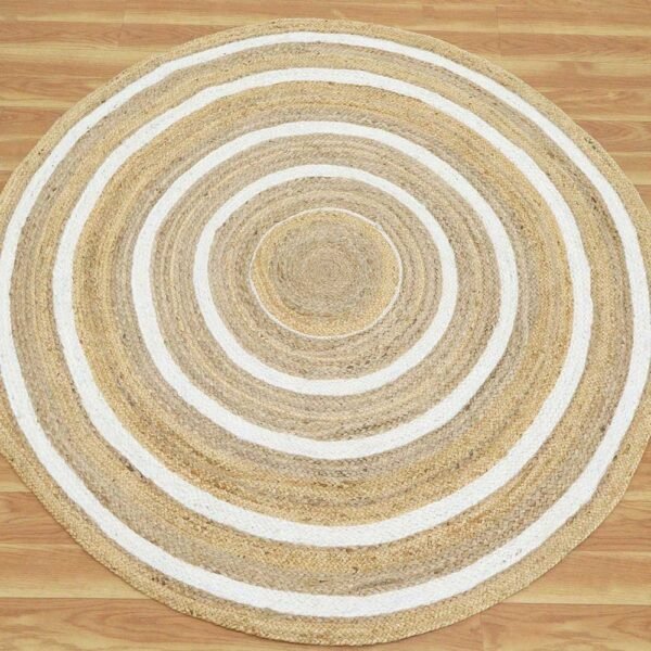Round Hand Braided Rug Cozy Accent for Living Room - Image 4