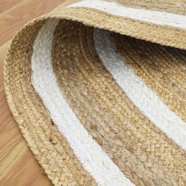 Round Hand Braided Rug Cozy Accent for Living Room - Image 6