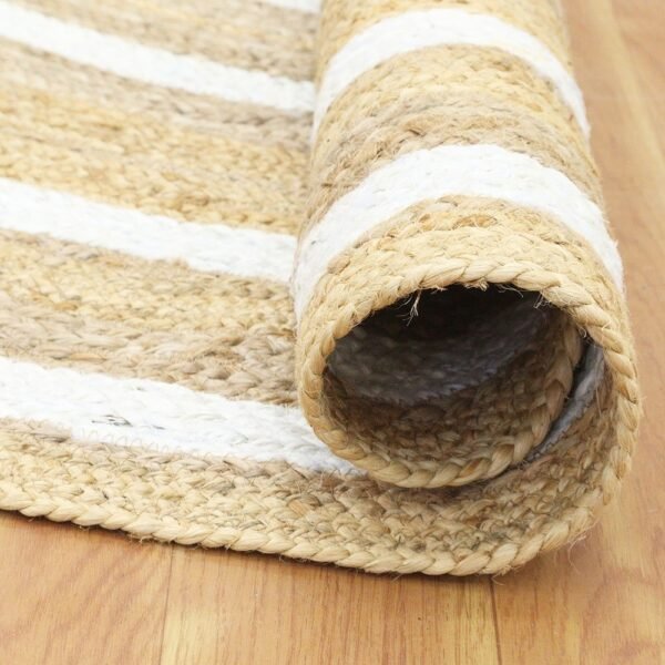 Round Hand Braided Rug Cozy Accent for Living Room - Image 8
