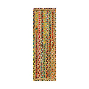 Multicolor Stair Steps Handmade Cotton Chindi Rug