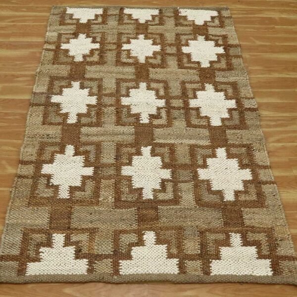 Hand Woven Jute Brown Large Area Rug - Image 3