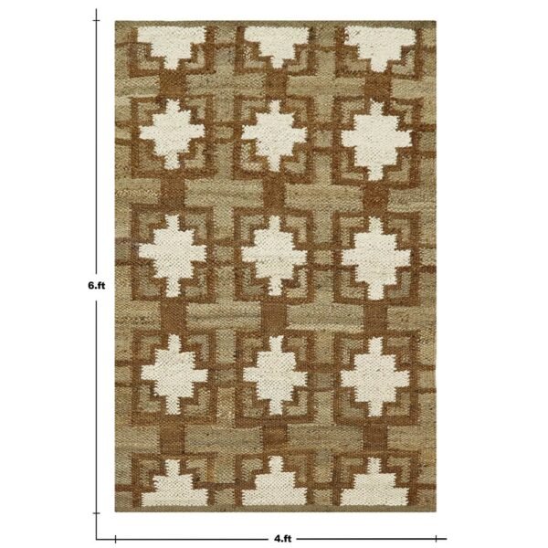 Hand Woven Jute Brown Large Area Rug - Image 7