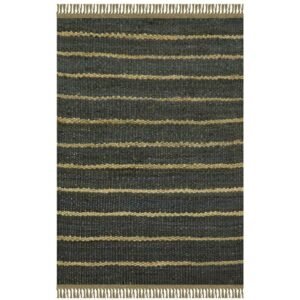 Blue Hand Woven Natural Jute Large Rug