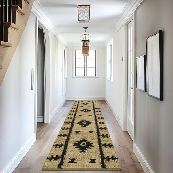 Hand Woven Jute Rug Beautiful Geometric Area Rug - Image 2