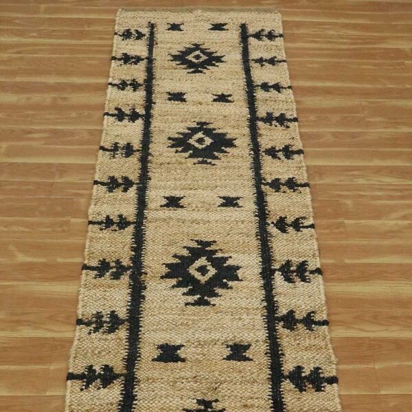 Hand Woven Jute Rug Beautiful Geometric Area Rug - Image 3