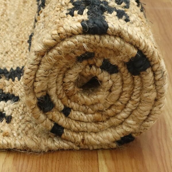 Hand Woven Jute Rug Beautiful Geometric Area Rug - Image 6