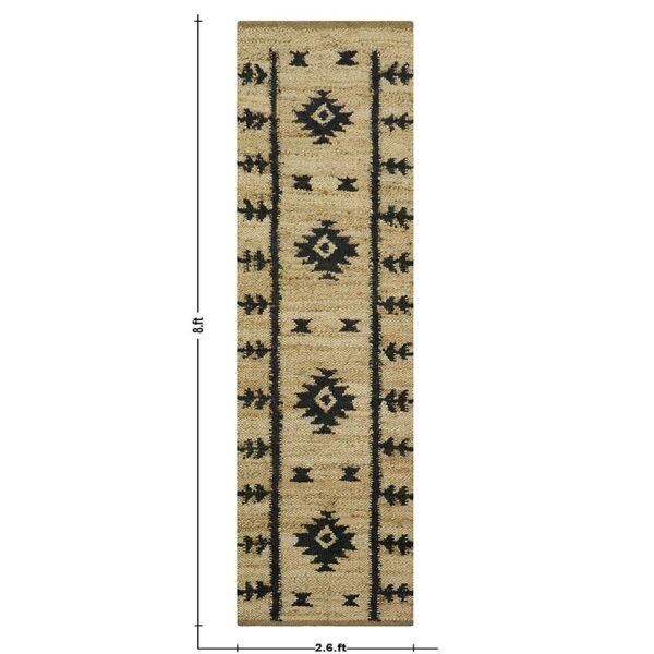 Hand Woven Jute Rug Beautiful Geometric Area Rug - Image 7
