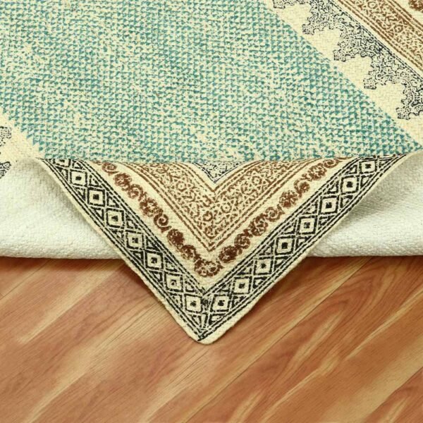 Hand Block Printed Jute Large Area Rug - Image 6