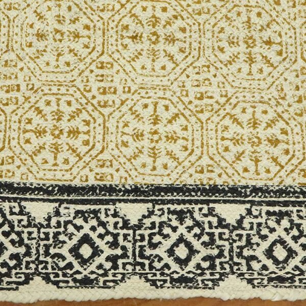 Hand Block Printed Jute Rug – Large Area Rug - Image 5