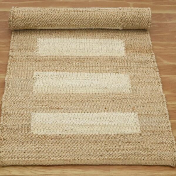 Handmade Geometric Jute Rug Perfect for Large Living Areas - Image 5