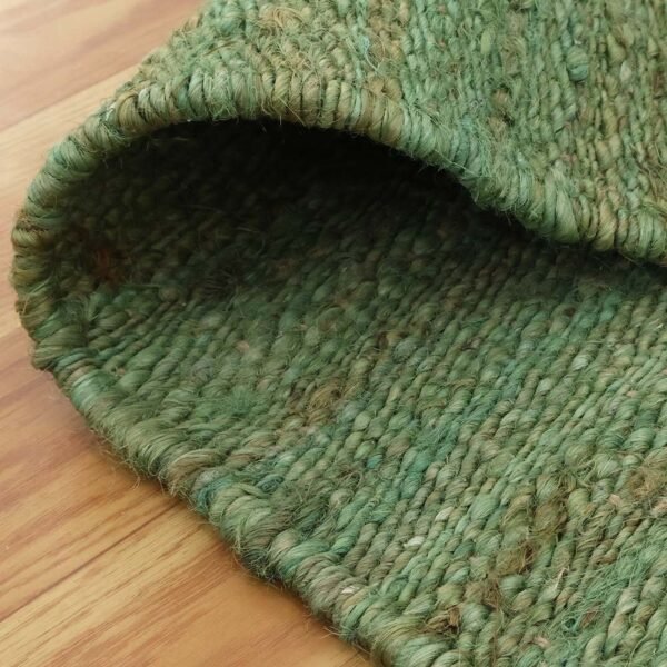 Green Jute Hand Woven Jute Runner Stair Rug - Image 4