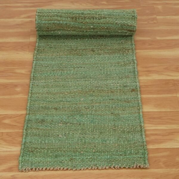 Green Jute Hand Woven Jute Runner Stair Rug - Image 5