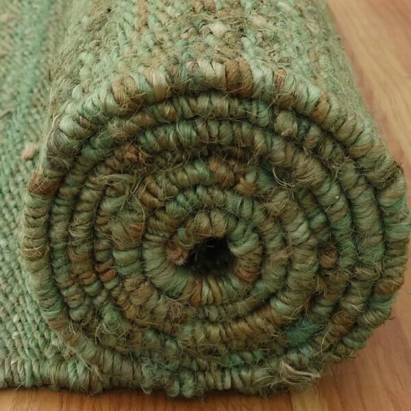 Green Jute Hand Woven Jute Runner Stair Rug - Image 6