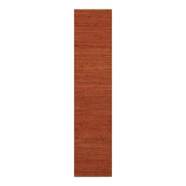 Handcrafted Red Natural Jute Runner Area Rug