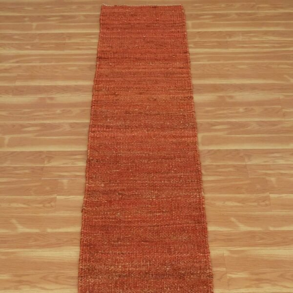 Handcrafted Red Jute Runner – Natural Area Rug - Image 4