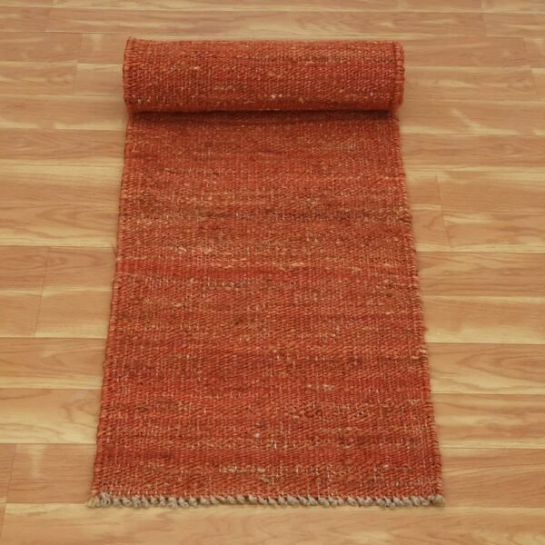 Handcrafted Red Jute Runner – Natural Area Rug - Image 6