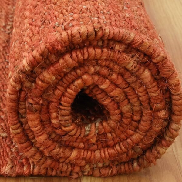Handcrafted Red Jute Runner – Natural Area Rug - Image 7
