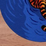 Tiger Pattern Rug Hand Tufted Wool Rug