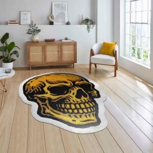 Irregular Shape Hand Tufted Wool Large Rug