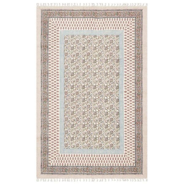 Multicolor Floral Area Rug Rectangular Size Rug