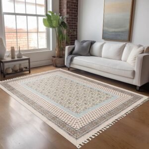 Multicolor Floral Area Rug Rectangular Size Rug