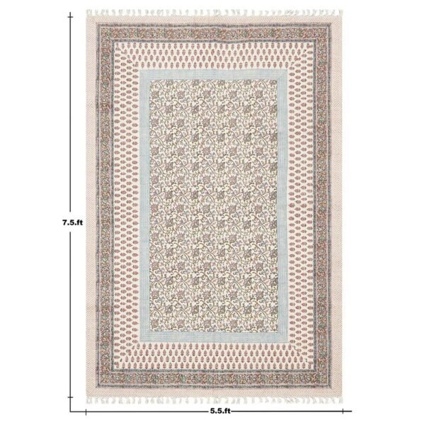 Multicolor Floral Area Rug Rectangular Size Rug - Image 3