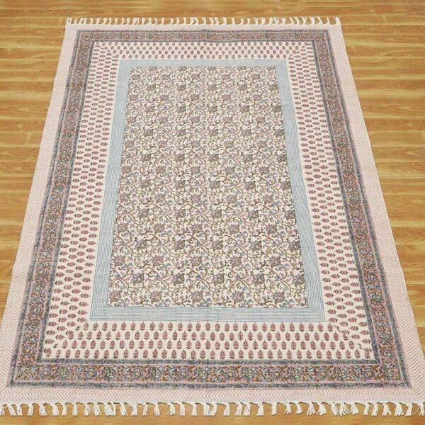 Multicolor Floral Area Rug Rectangular Size Rug - Image 4