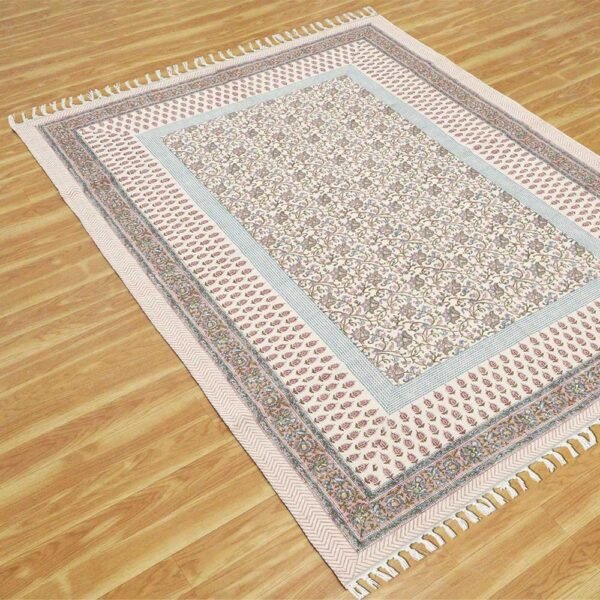 Multicolor Floral Area Rug Rectangular Size Rug - Image 5