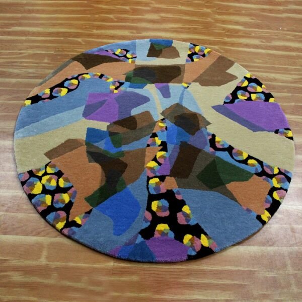 Wool Tufted Handmade Multicolor Rug - Image 6