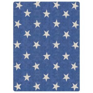 Hand Tufted Blue Wool Rectangular Area Rug