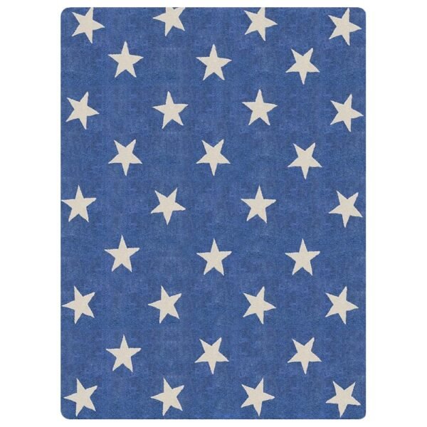 Hand Tufted Blue Wool Rectangular Area Rug - Image 2