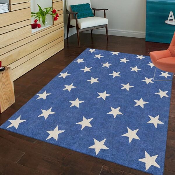 Hand Tufted Blue Wool Rectangular Area Rug