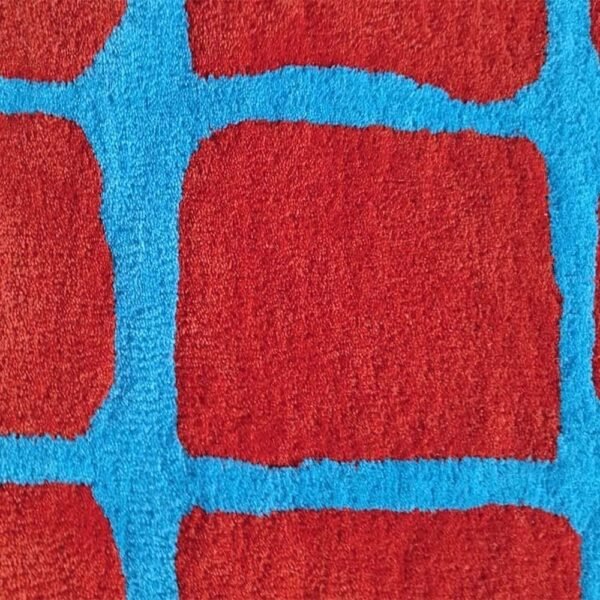 Hand Tufted Red Carpet Rectangular Area Rug - Image 7