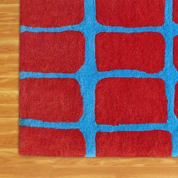 Hand Tufted Red Carpet Rectangular Area Rug - Image 8