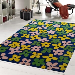 Multicolor Hand Tufted Wool Floral Rug