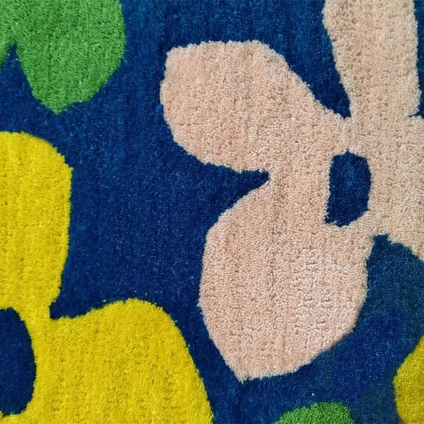 Multicolor Hand Tufted Wool Floral Rug - Image 5