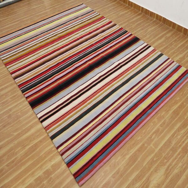 Multicolor Hand Tufted Rectangular Area Rug - Image 4