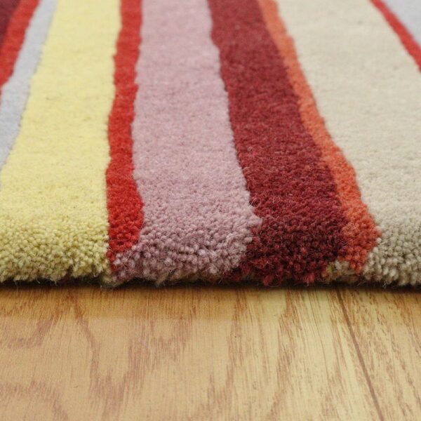 Multicolor Hand Tufted Rectangular Area Rug - Image 7