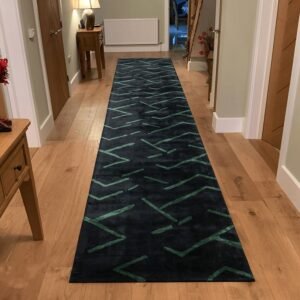 Hand Tufted Silk Black Runner Rug
