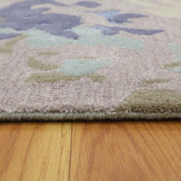 Multicolor Hand Tufted Wool Abstract Area Rug - Image 5