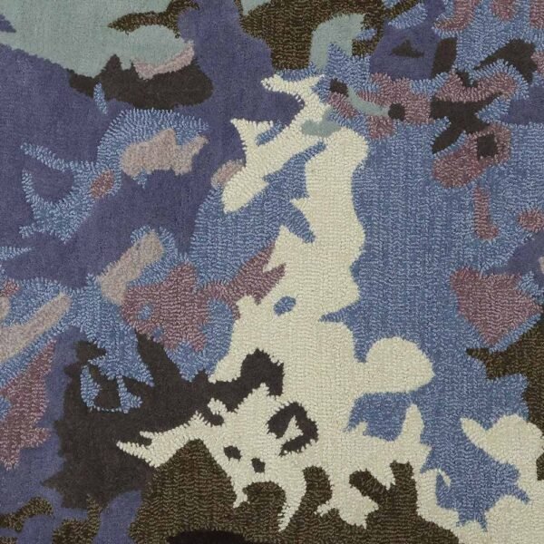 Multicolor Hand Tufted Wool Abstract Area Rug - Image 6