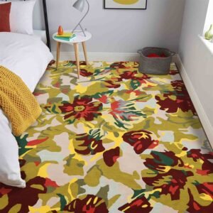 Hand Tufted Floral Wool Hall Area Rug
