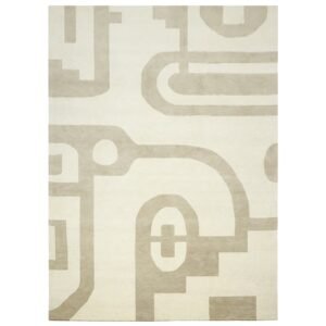 Hand Tufted Beige Living Room Rug