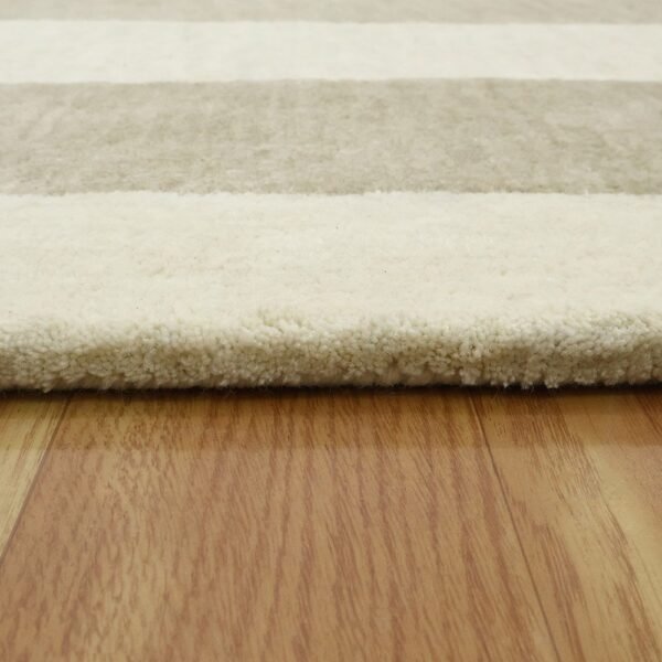 Hand Tufted Beige Living Room Rug - Image 3