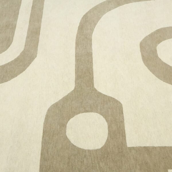 Hand Tufted Beige Living Room Rug - Image 4