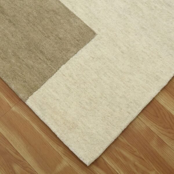 Hand Tufted Beige Living Room Rug - Image 5