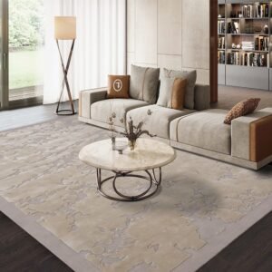 Hand Tufted Wool and Silk Beautiful Rug