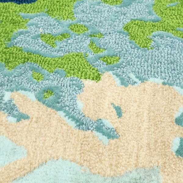 Hand Tufted Abstract Multicolor Wool Viscose Rug - Image 5
